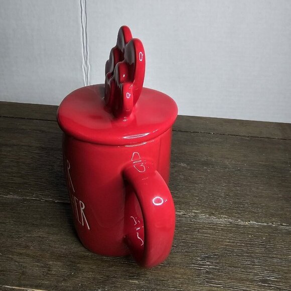 NWT Rae Dunn Artisan Better Together Valentine's Day Heart Topper Red Mug - Picture 3 of 10